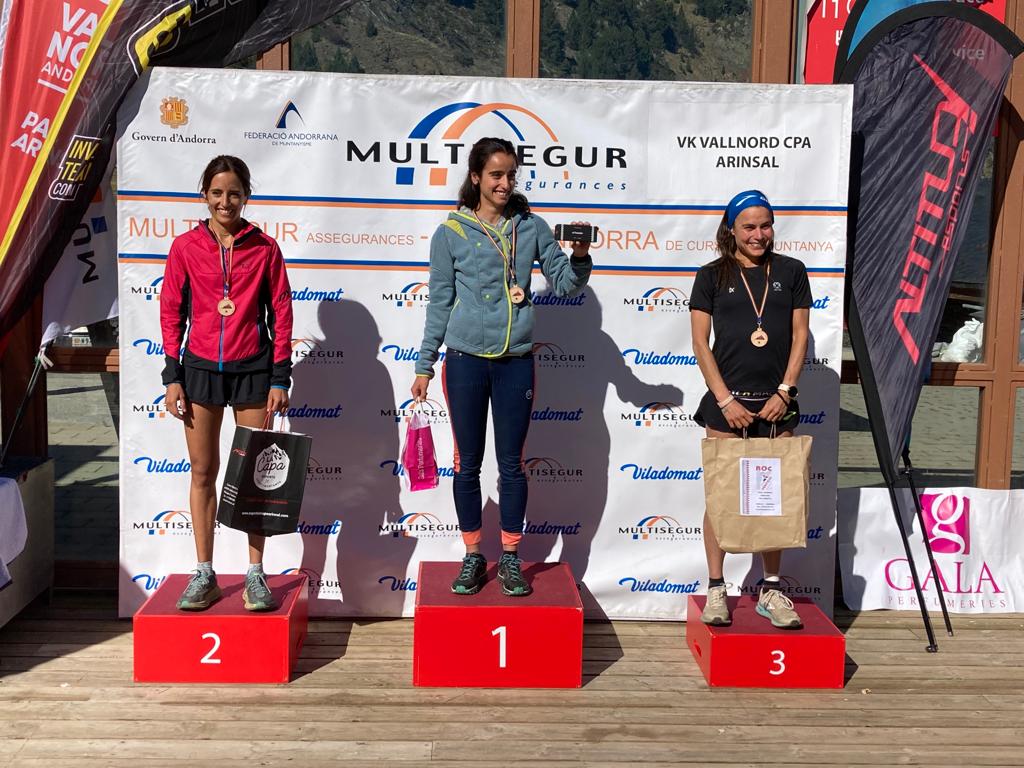 El podi de la cursa masculina.