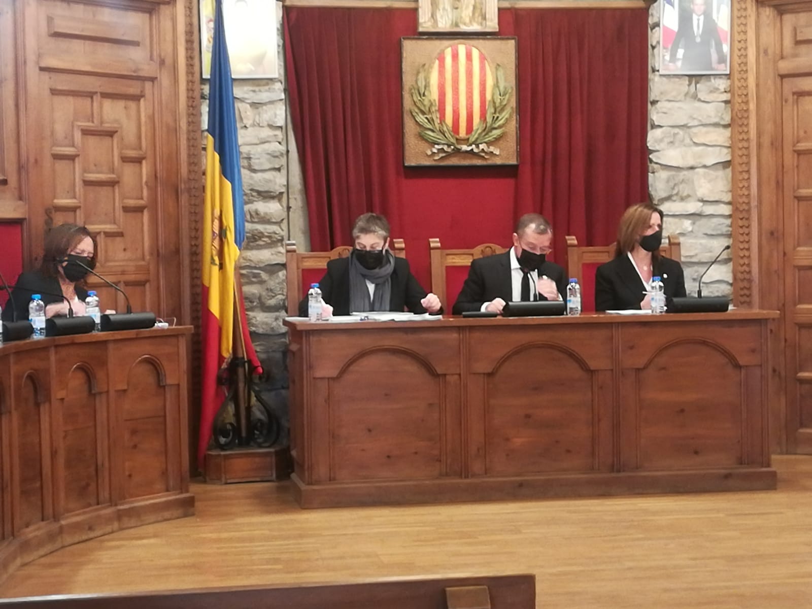 Un moment de la sessió del comú d'aquest dilluns.