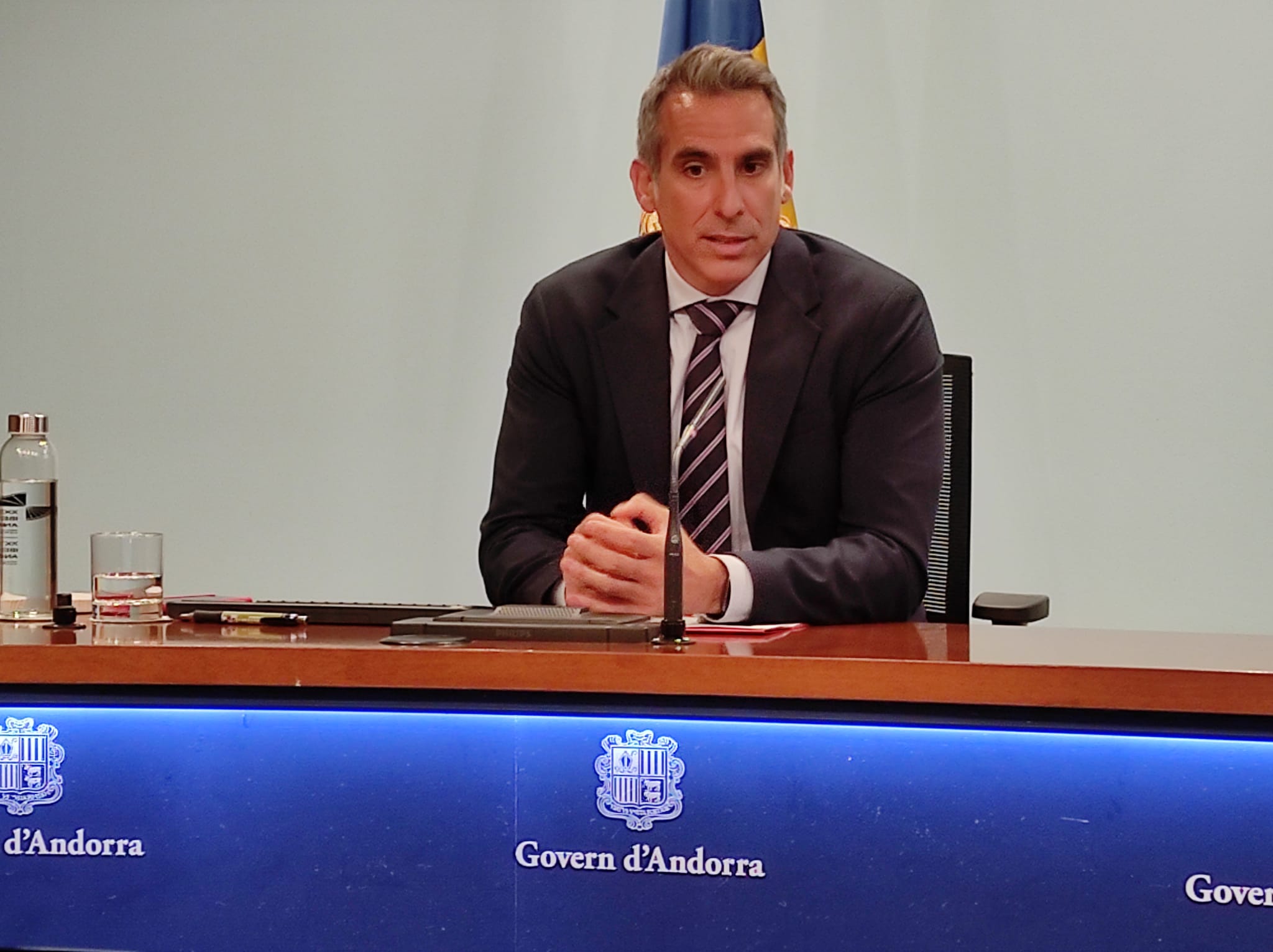 César Marquina durant la compareixença.