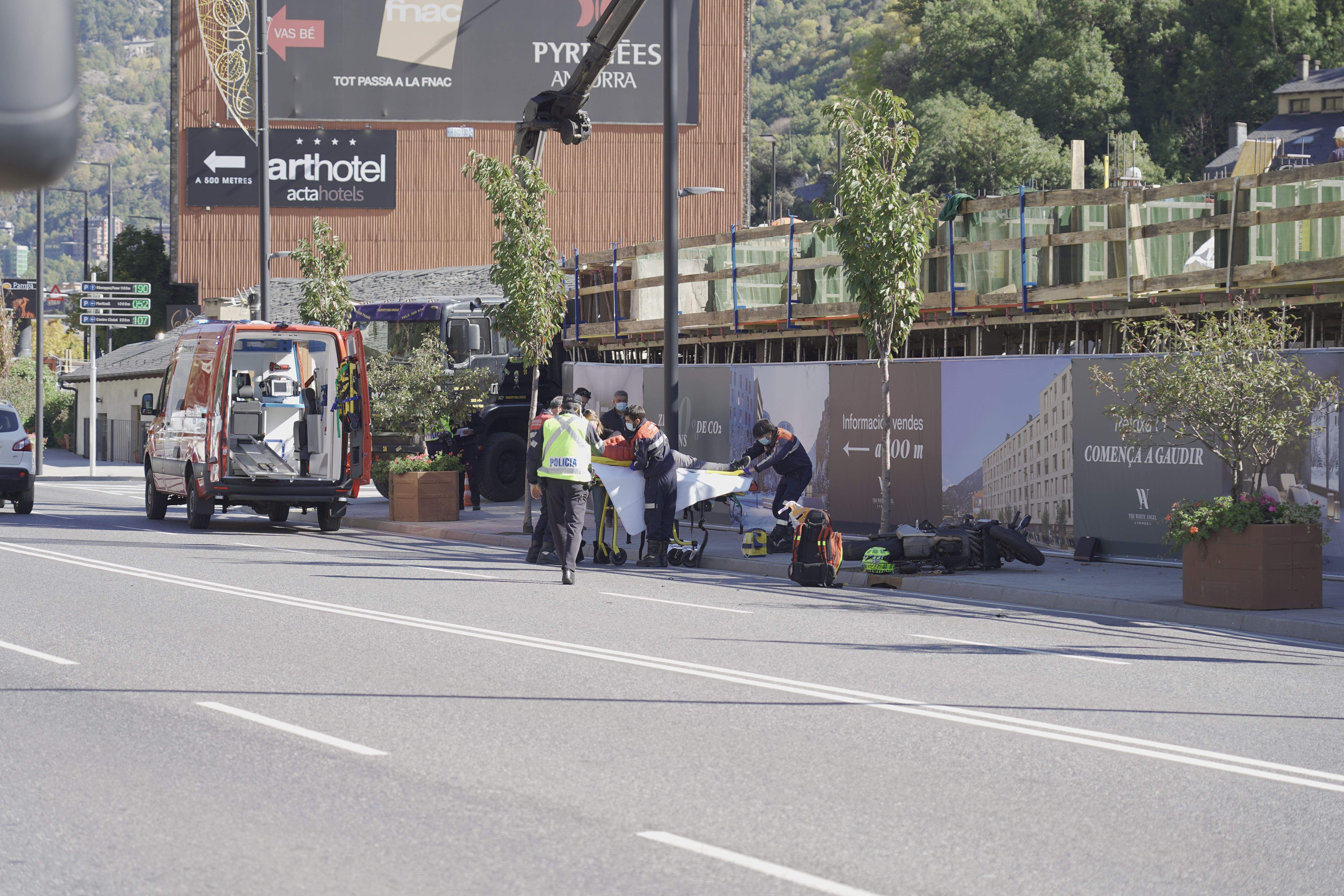 Un dels accidents, a l'altura de la Borda Nova.