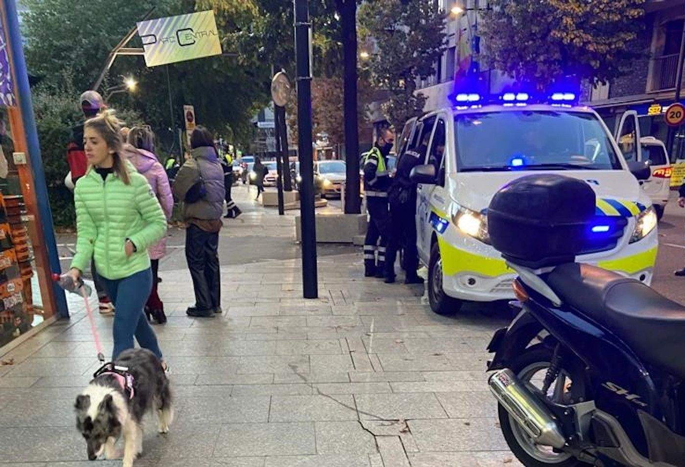 Un cotxe de policia al lloc dels fets.