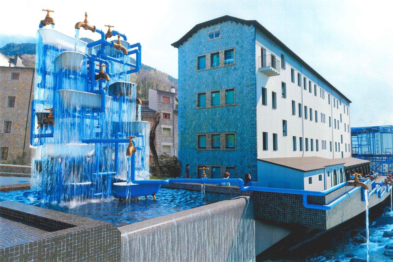 Una imatge de com quedaria el projecte 'L'aigua i la forma'.