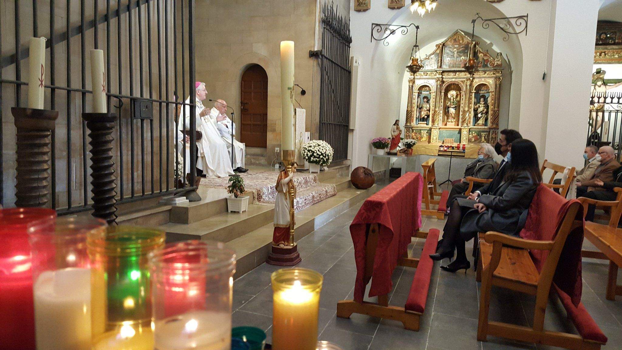 Un moment de la missa d'aquest matí.