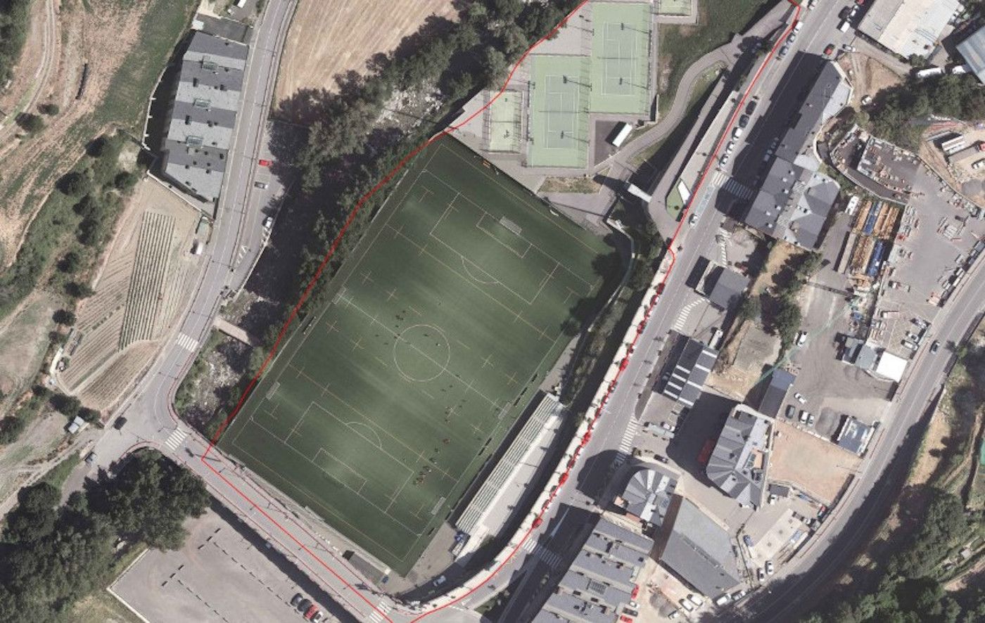 Vista aèria de l'actual Prada de Moles.