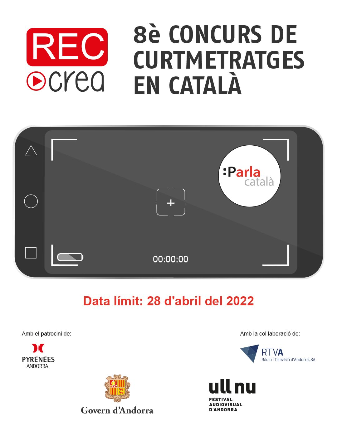Cartell del concurs de curtmetratges RECcrea.