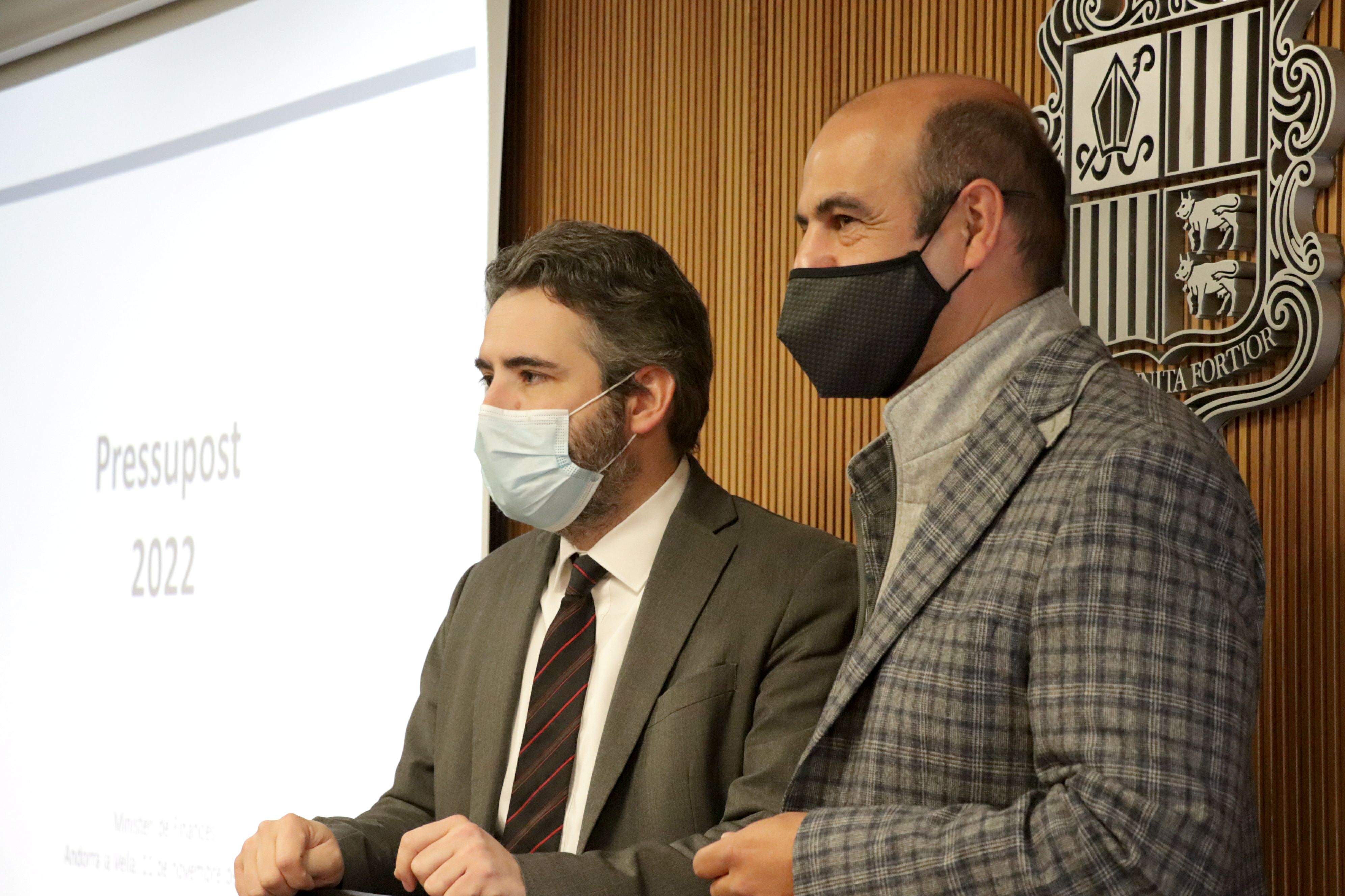 Jover, amb el conseller demòcrata, David Montané.