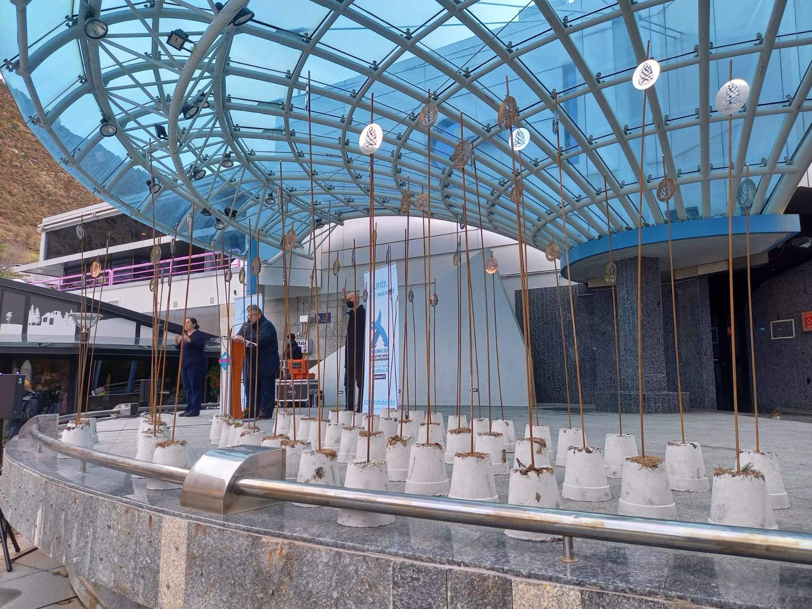 Rascagneres, durant l'acte de presentació de l'exposició de la candidatura pels Mundials del 2027.