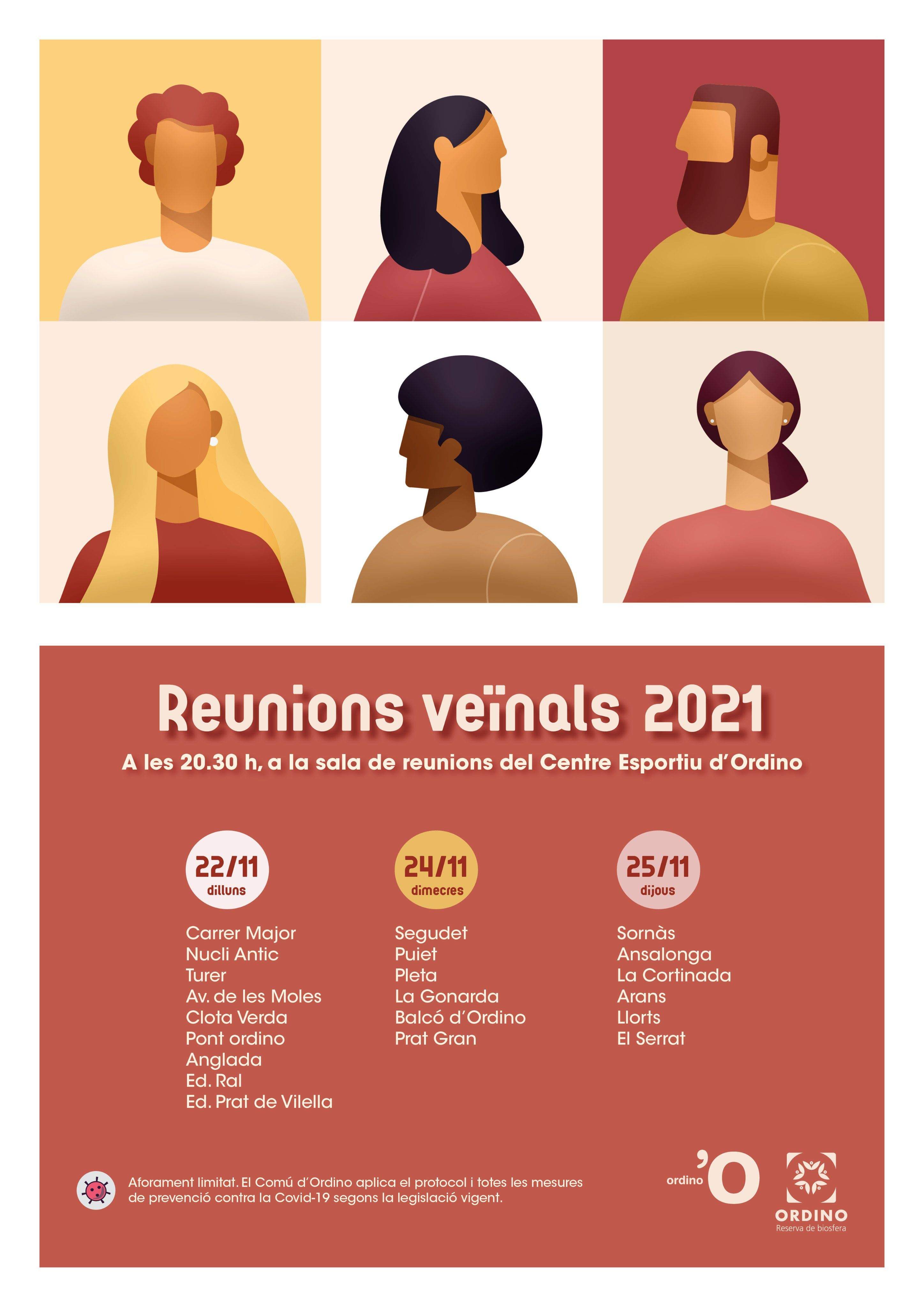Cartell de la convocatòria de les reunions veïnals.