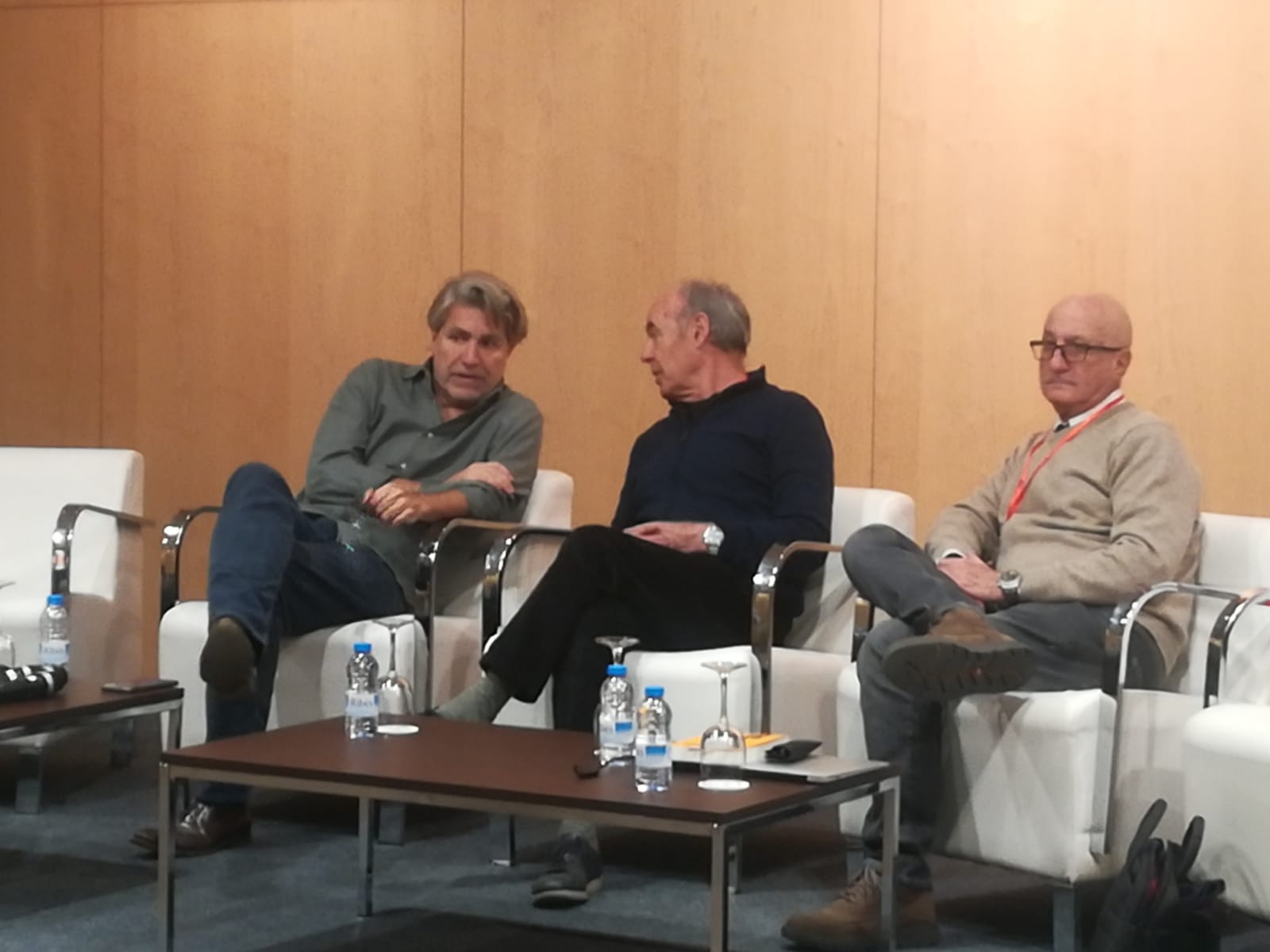 Coonen, Benet i Abad durant el debat d'aquest dijous a Andorra la Vella.