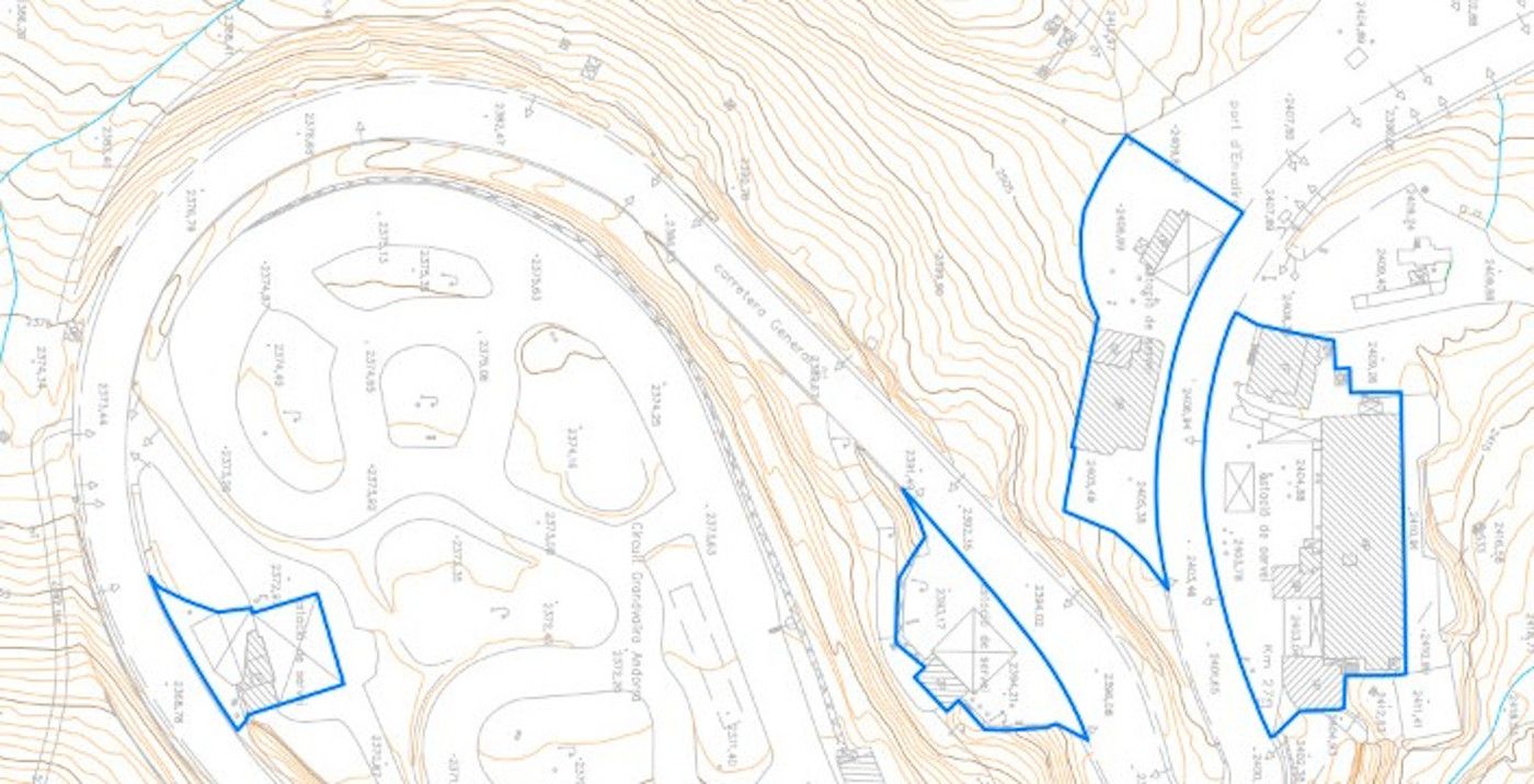 El plànol amb els nous edificis inclosos en l'excepció. El plànol amb els nous edificis inclosos en l'excepció.