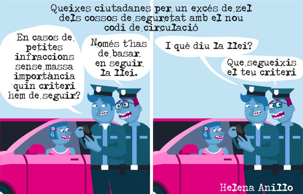 Multes pel nou codi de circulació.
