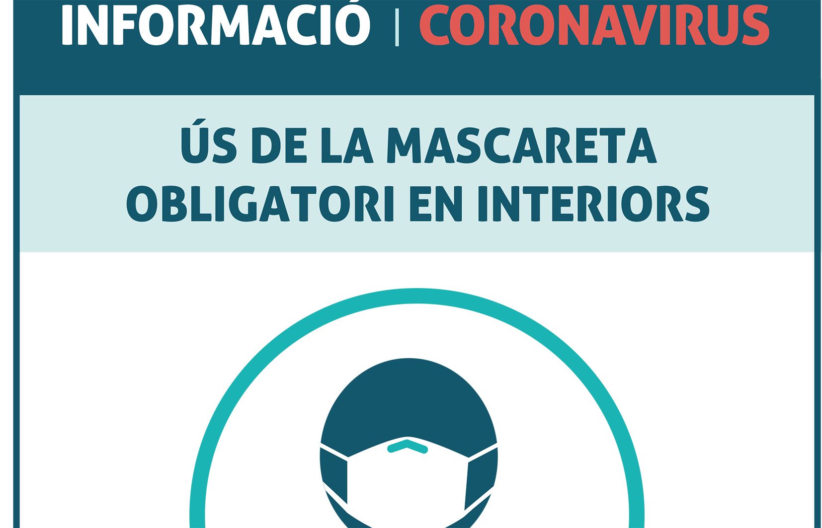 La mascareta torna a ser obligatòria en interiors.