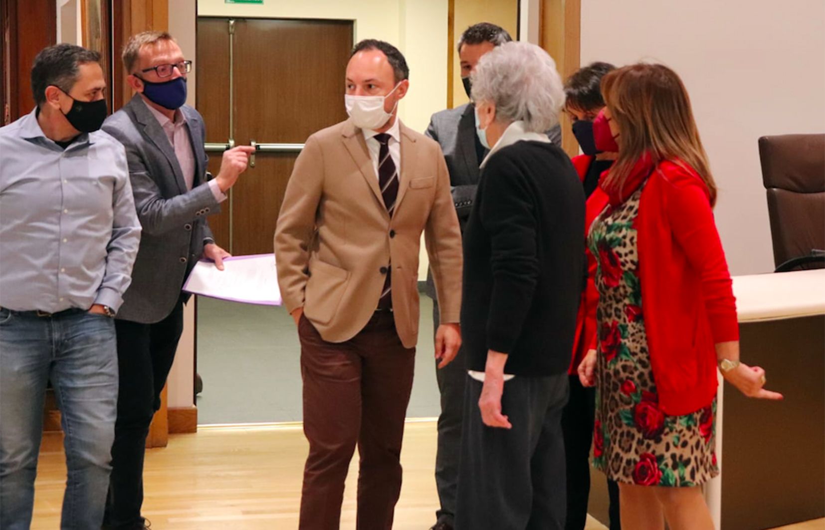 Xavier Espot durant l'acte d'homenatge a Mercè Bonell.