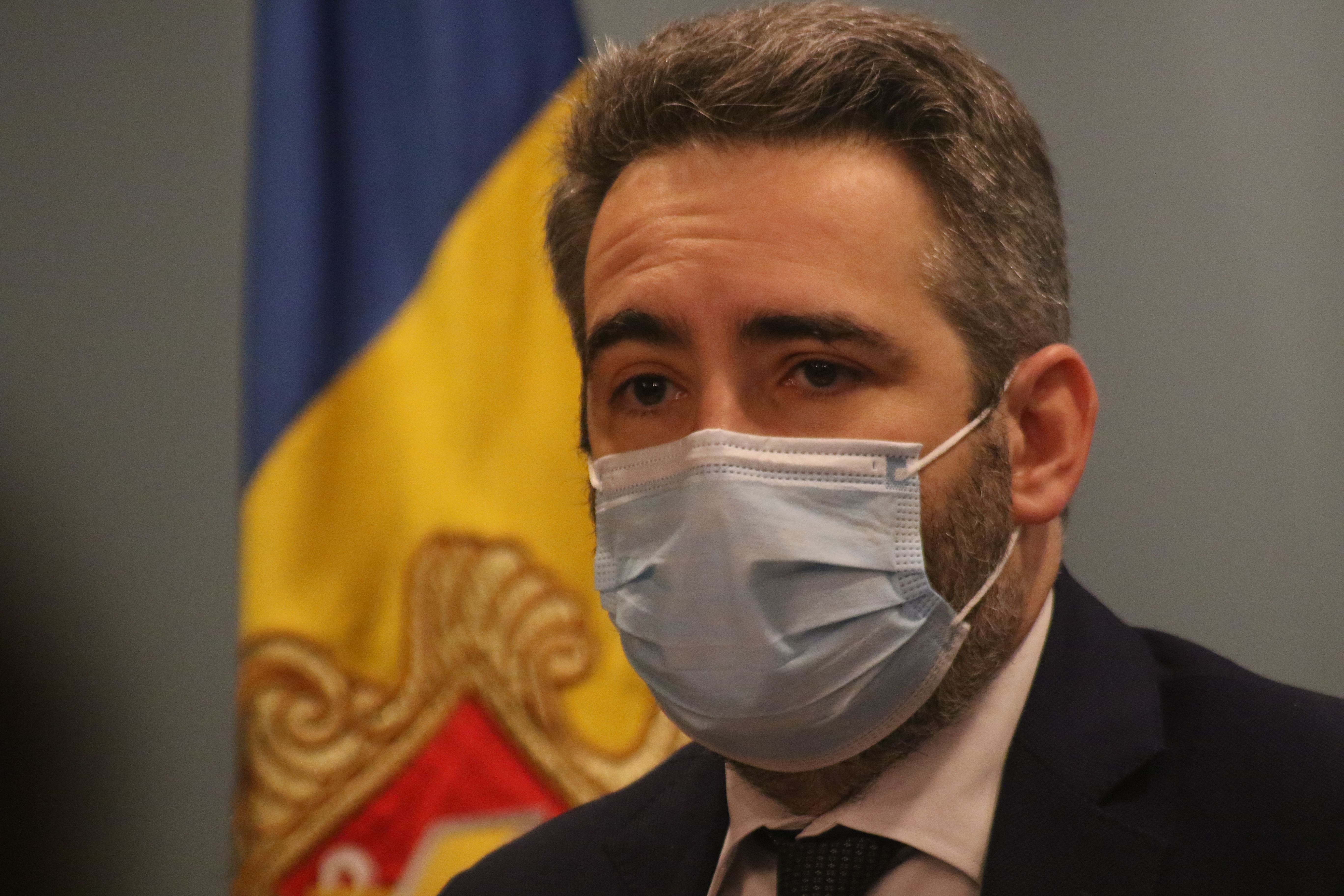 Eric Jover durant la compareixença d'aquest dimecres.