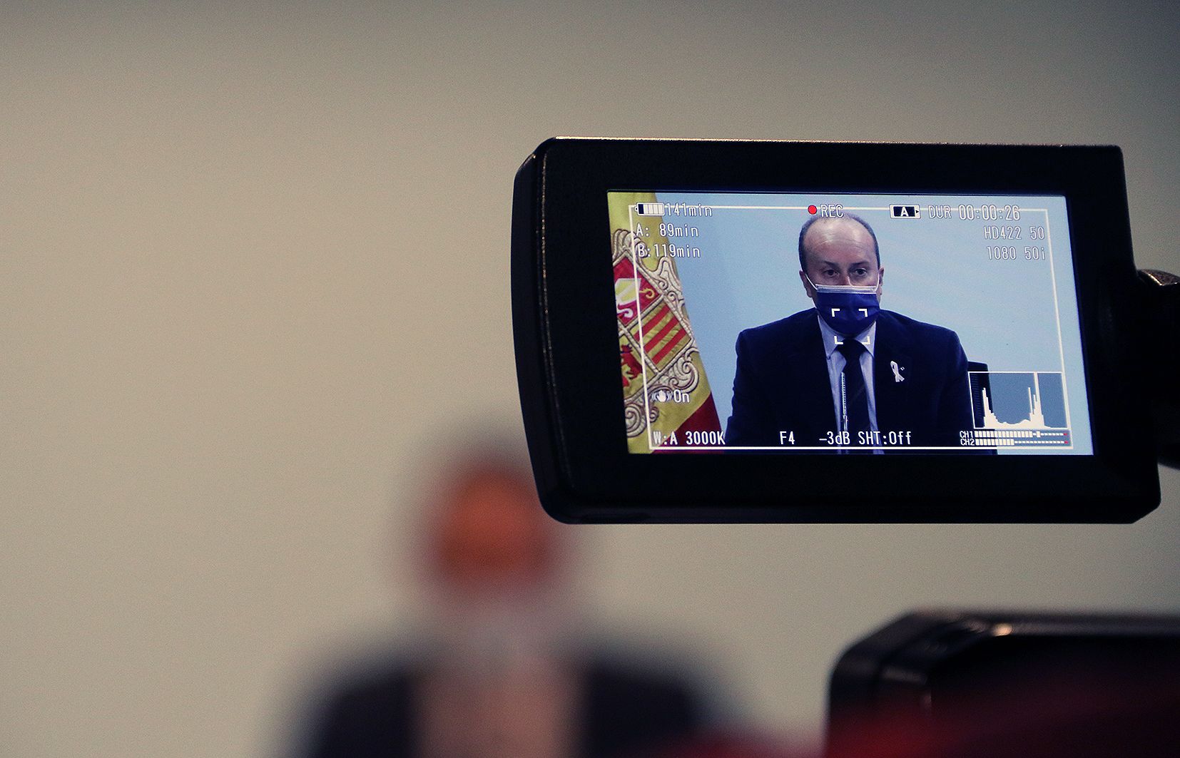 El ministre d'Interior, Josep Maria Rossell, durant la compareixença d'aquest dijous.