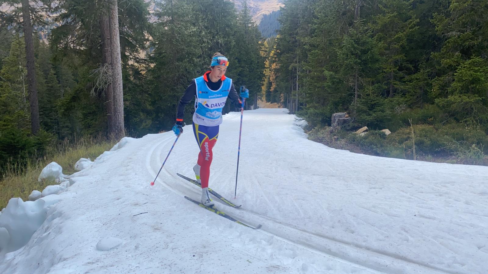 Una imatge de Carola Vila en ple esforç.