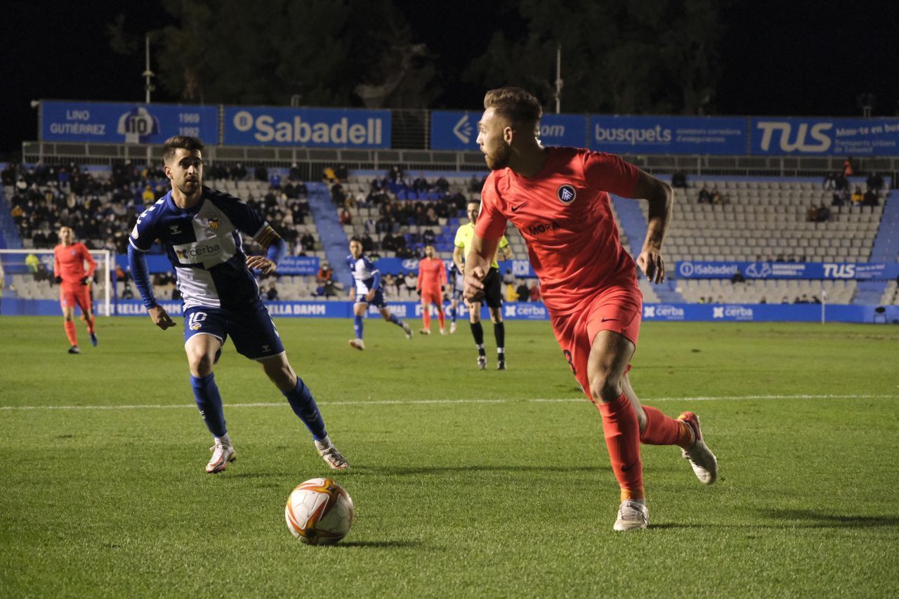 Un instant del partit contra el Sabadell a la primera volta.