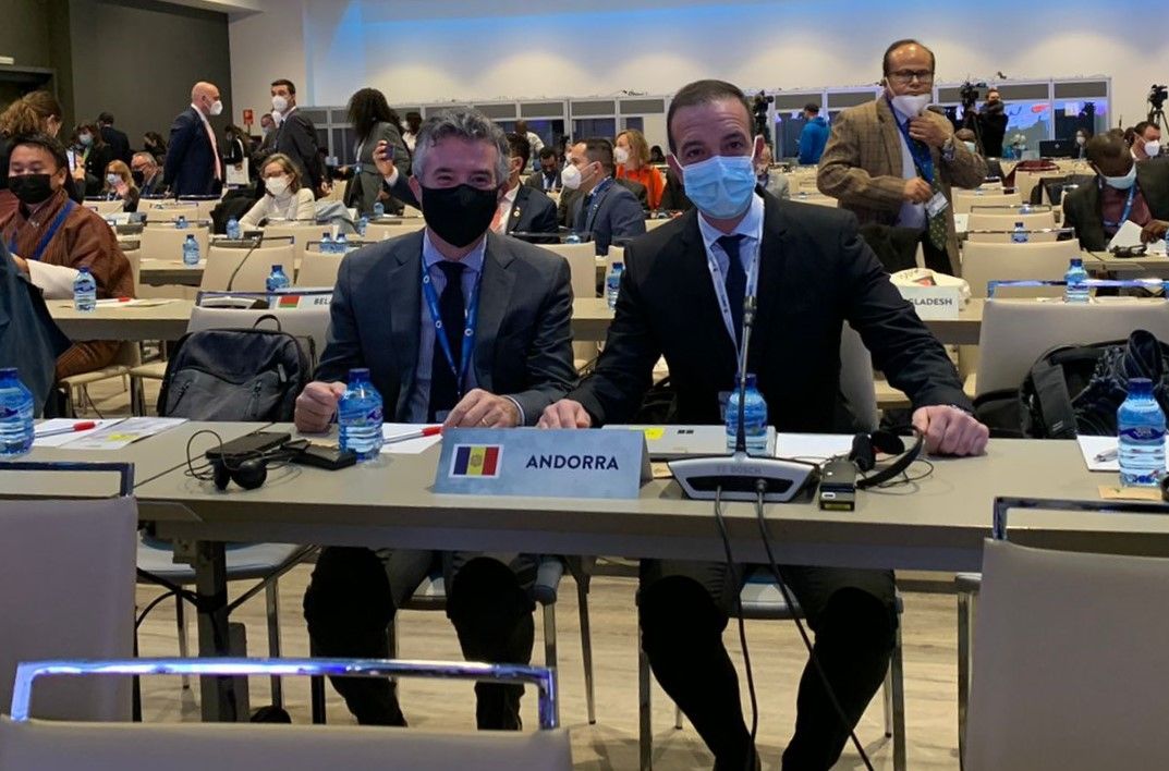 El ministre de Turisme i Telecomunicacions, Jordi Torres, a l'assemblea de l'OMT.