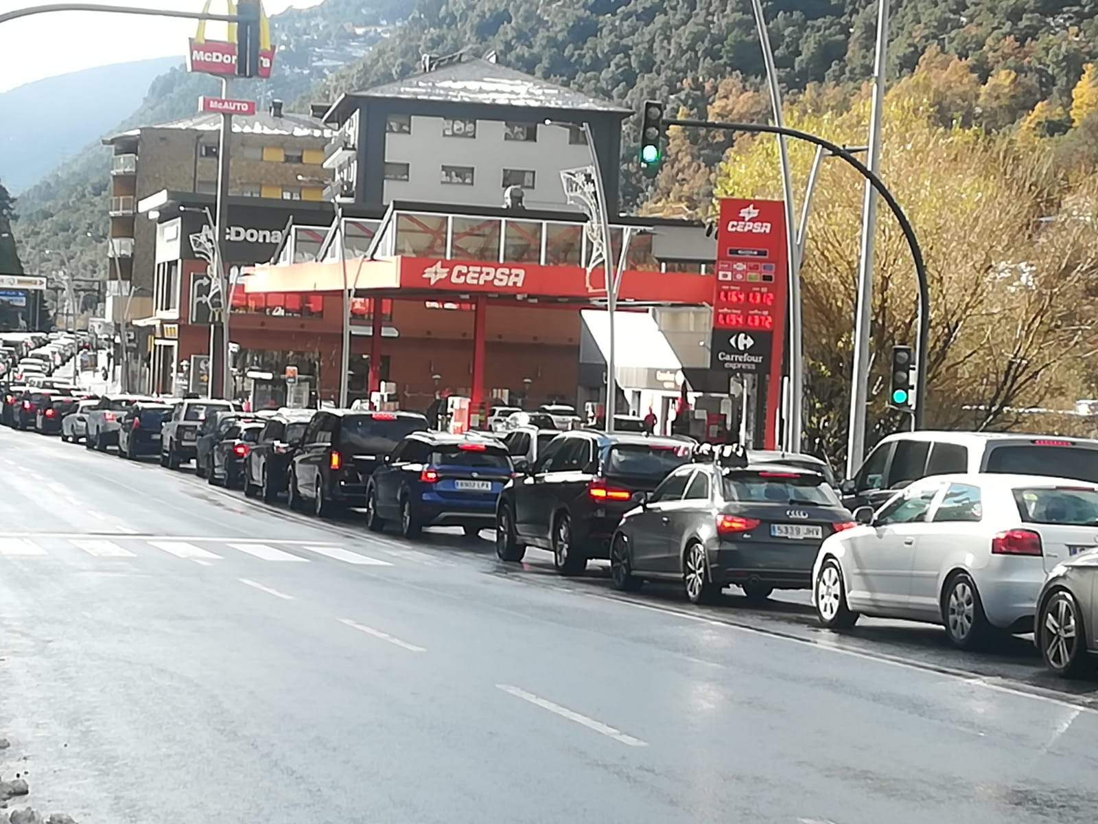 Cua aquest dimecres al migdia de sortida de Sant Julià de Lòria en sentit sud.
