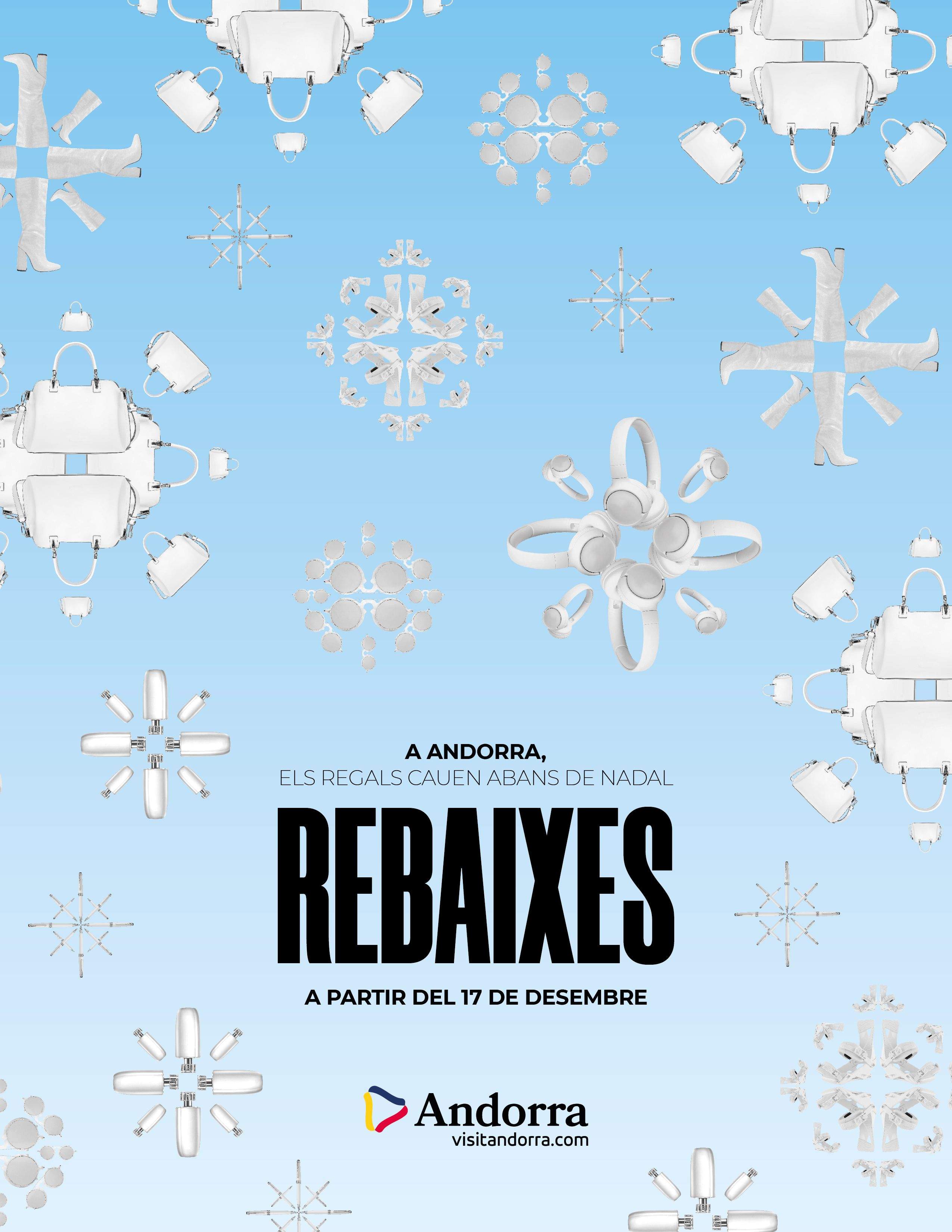 Cartell de les rebaixes d'hivern a Andorra.