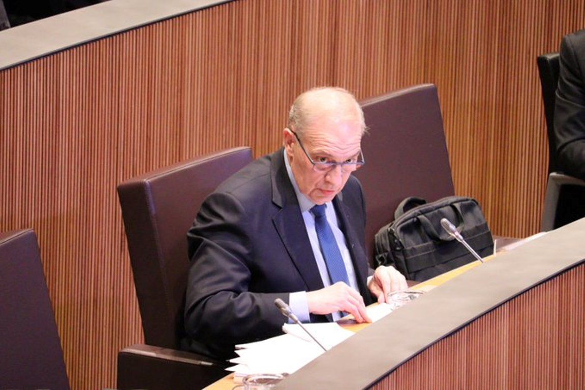 Josep Pintat durant una sessió de Consell General.