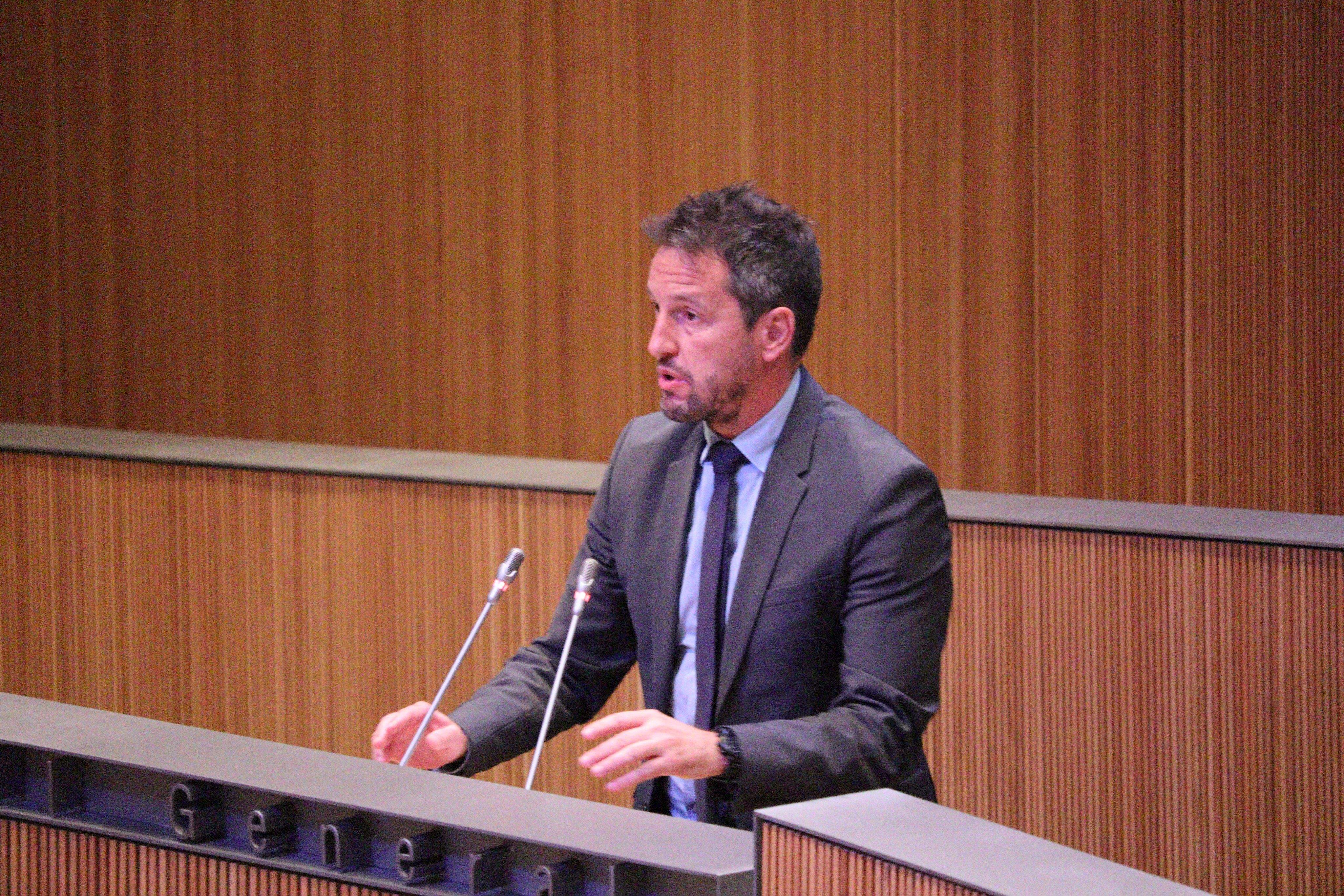 El president del grup socialdemòcrata, Pere López.