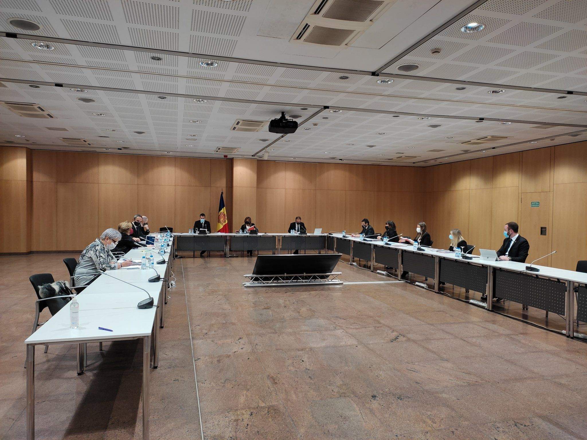 Un moment de la sessió de comú d'aquest dilluns.