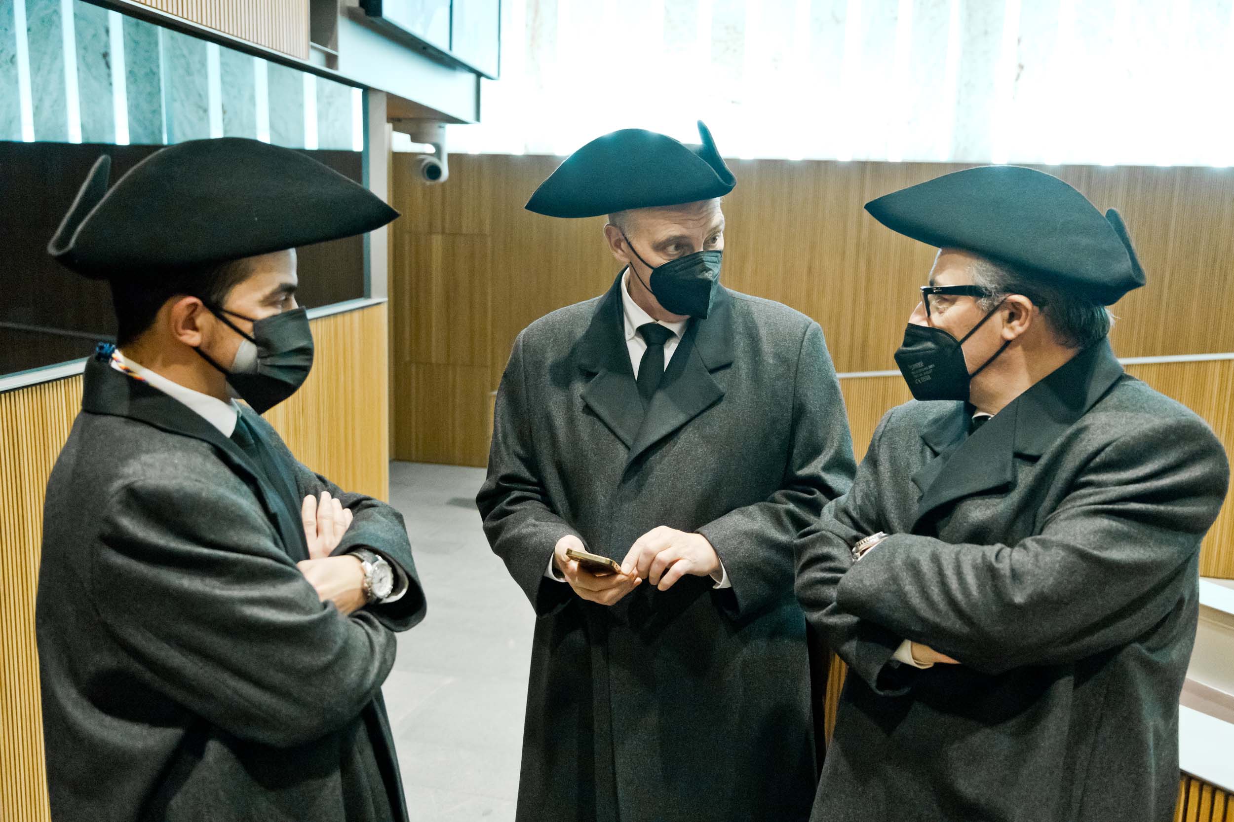 Els tres parlamentaris de Terceravia: Oliver Alís, Josep Pintat i Joan Carles Camp.