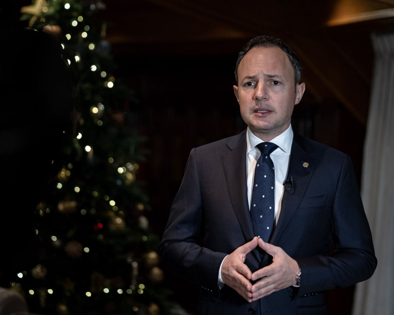 El cap de Govern Xavier Espot durant el seu discurs.