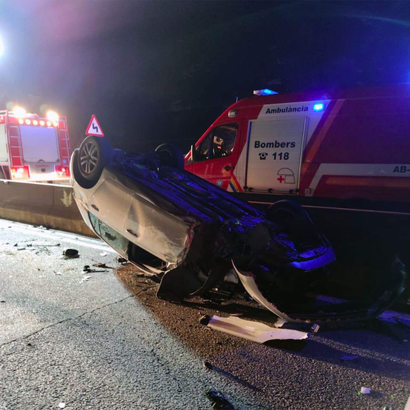 El Golf andorrà que ha bolcat.