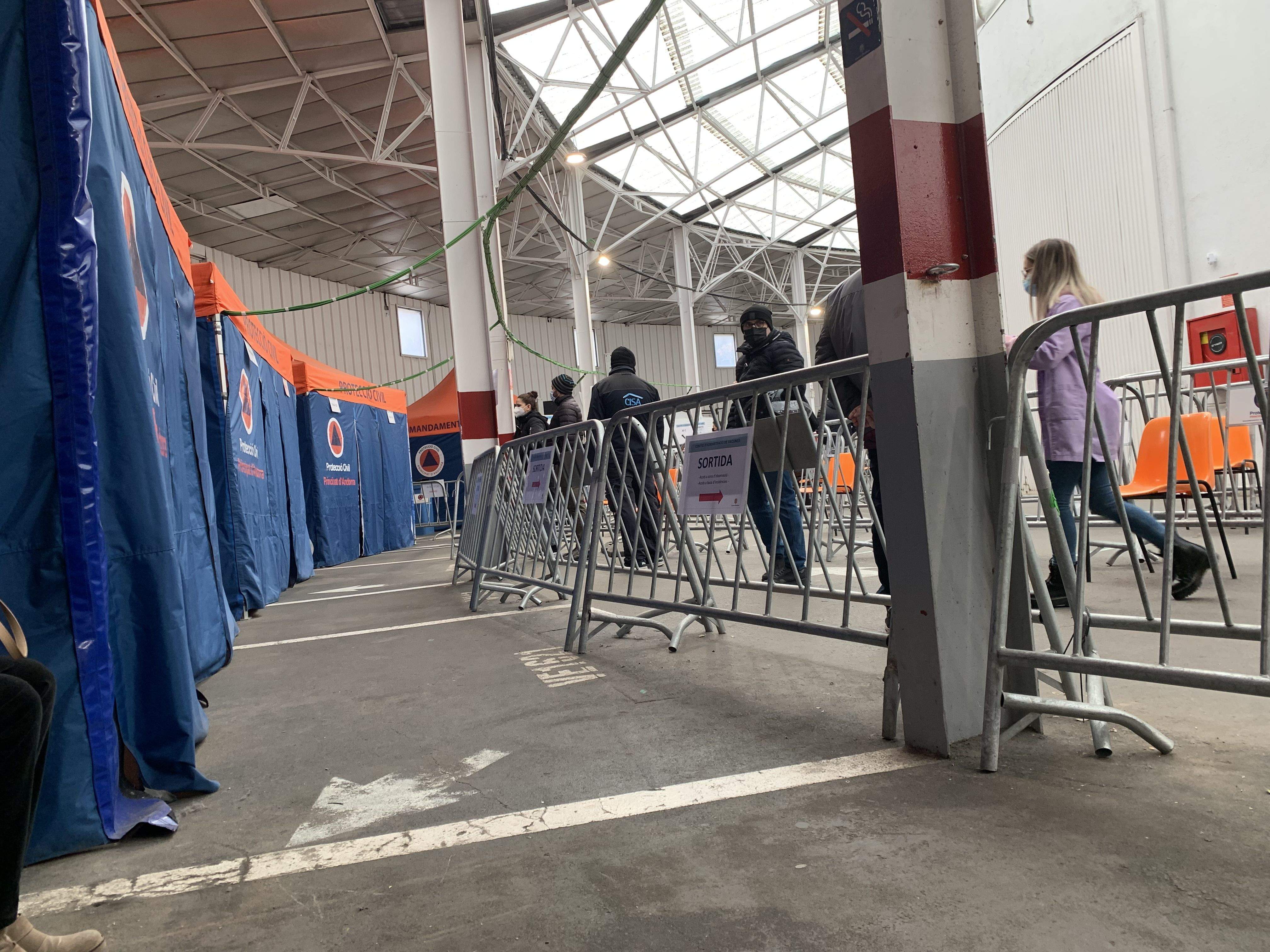 El centre de vacunació aquest matí.
