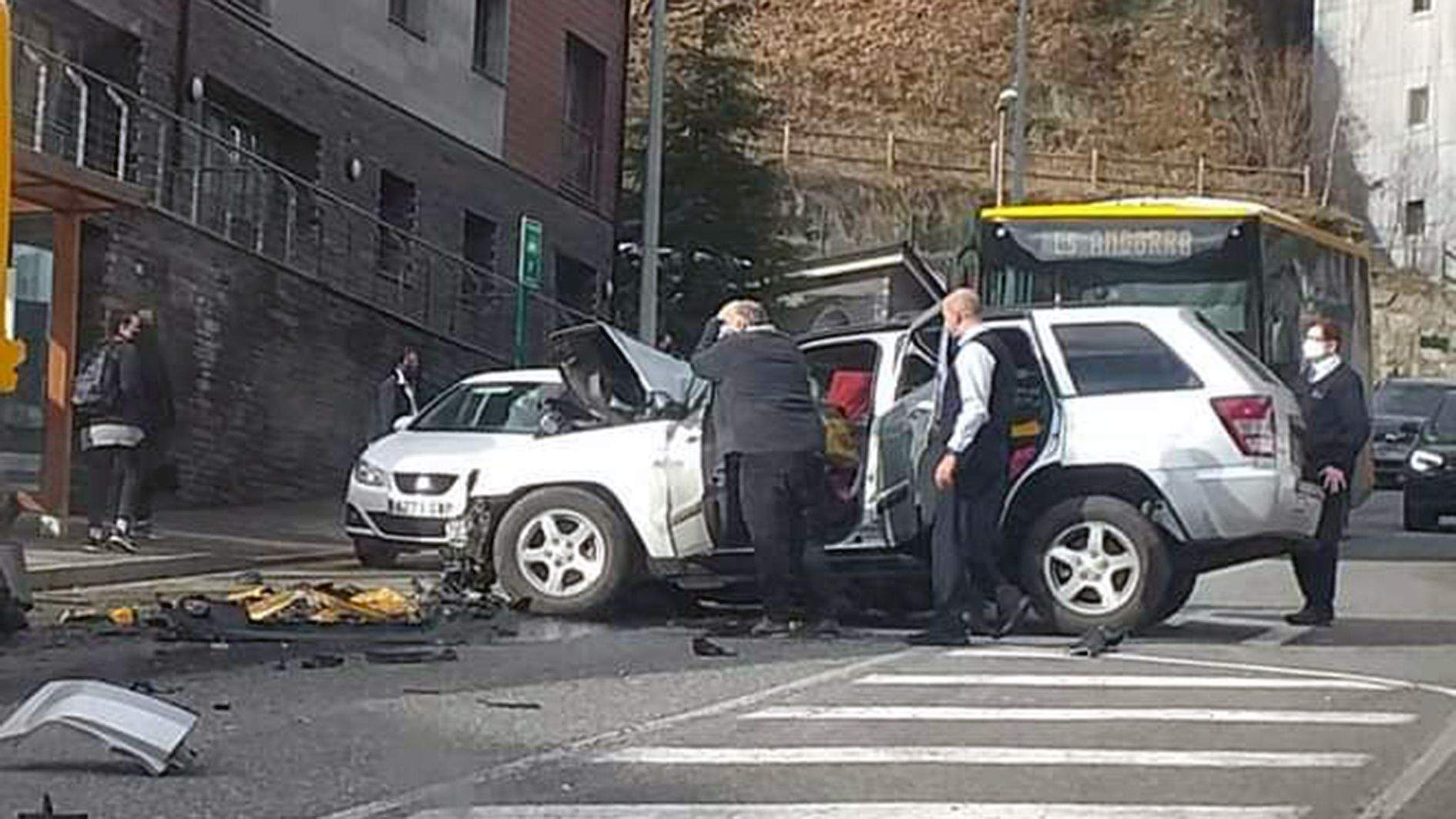 Situació en què va quedar el tot-terreny després de l'accident.
