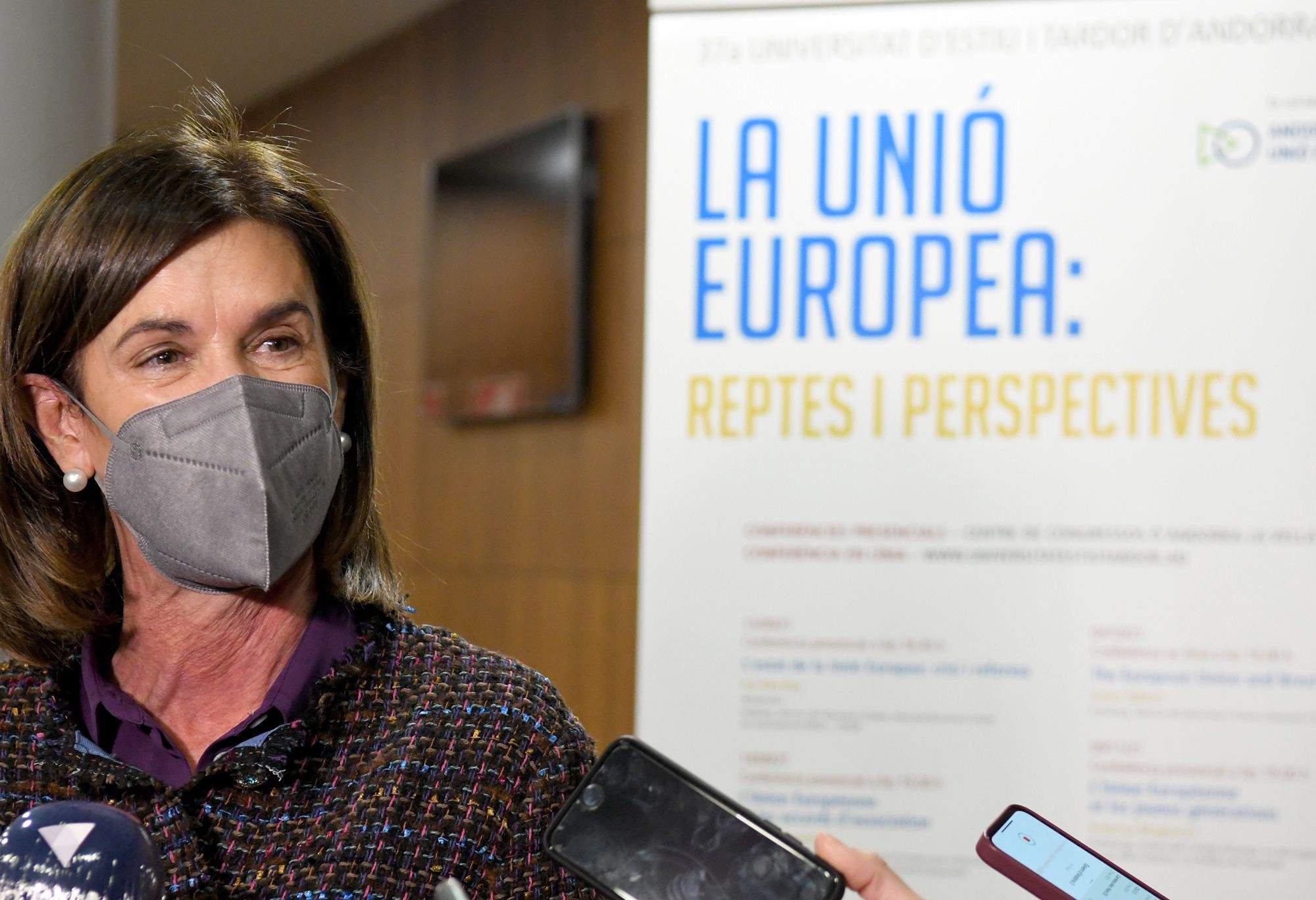 La ministra d'Educació, Ester Vilarrubla, a la cloenda de la Universitat d'Estiu i Tardor.