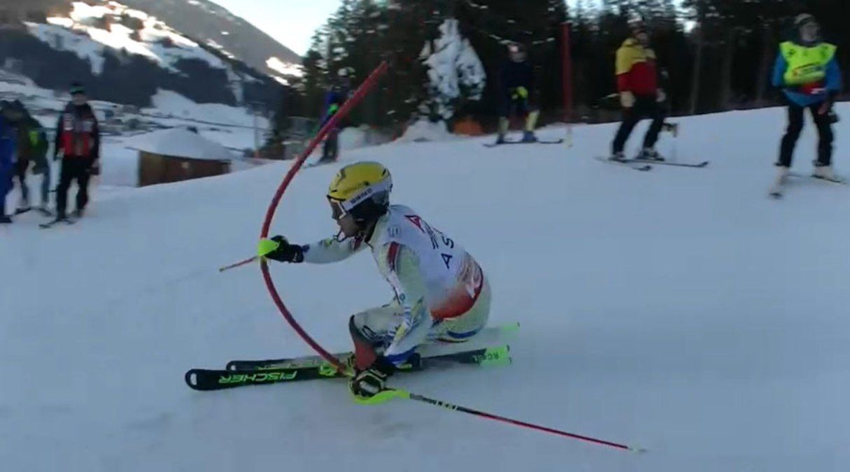 Àxel Esteve a l'eslàlom de Kronplatz.
