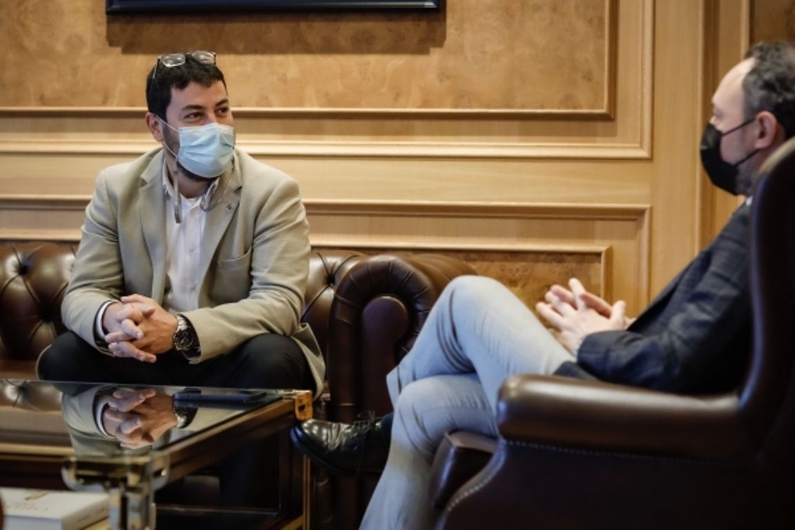 Viaplana i Espot durant la reunió d'aquest divendres.