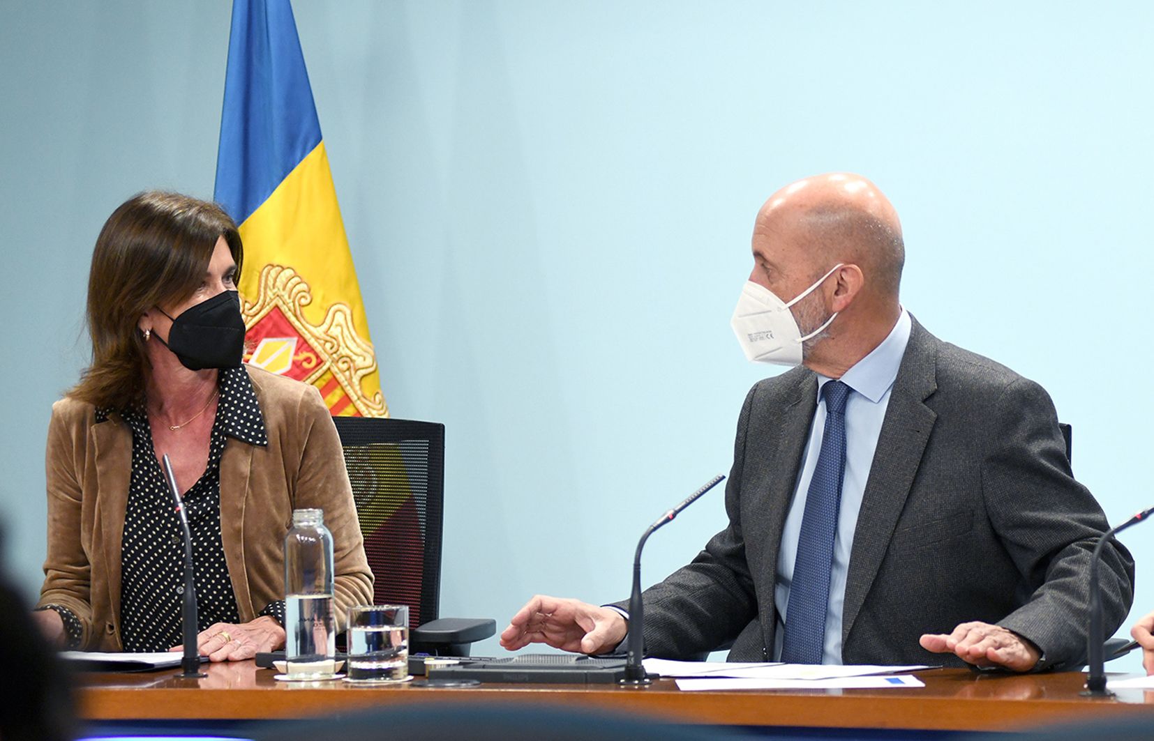 Els ministres Ester Vilarrubla i Joan Martínez Benazet.