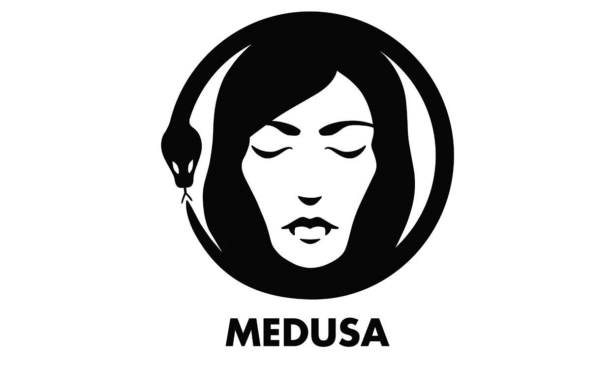 Logotip de Medusa Editora.