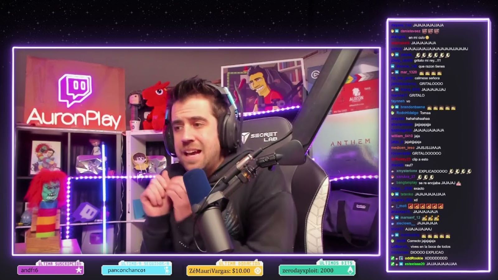 Auronplay, durant un dels seus directes.