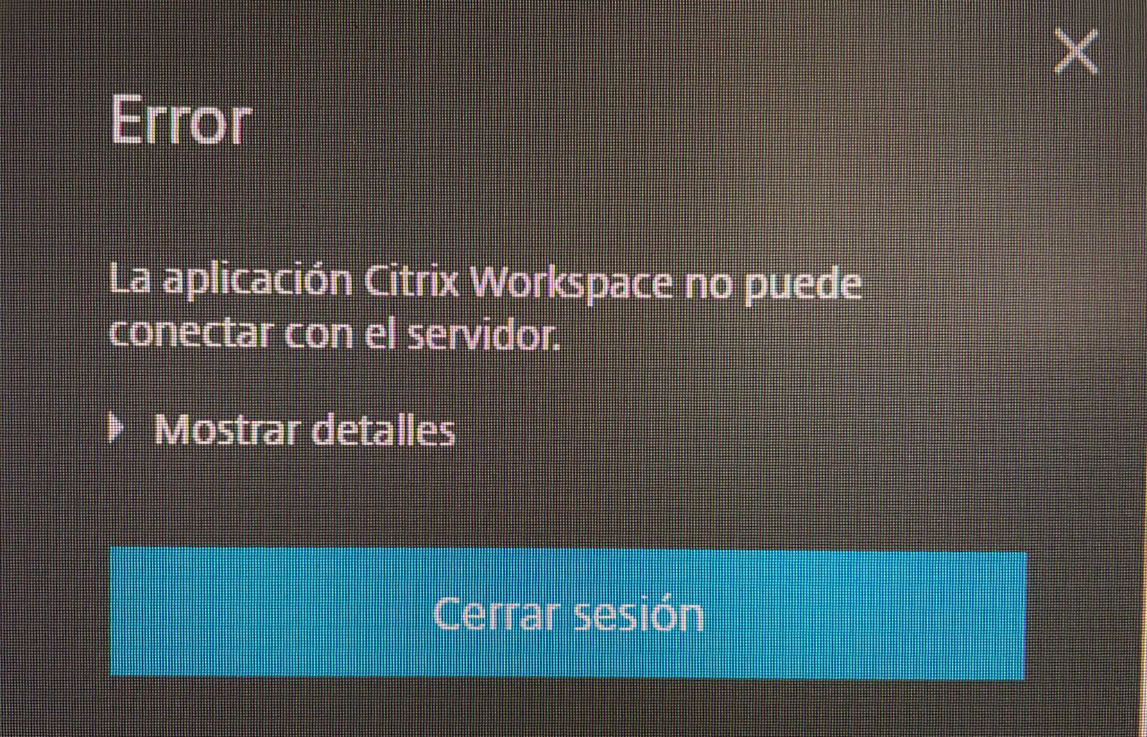 Un dels errors que dóna l'intent de connexió.