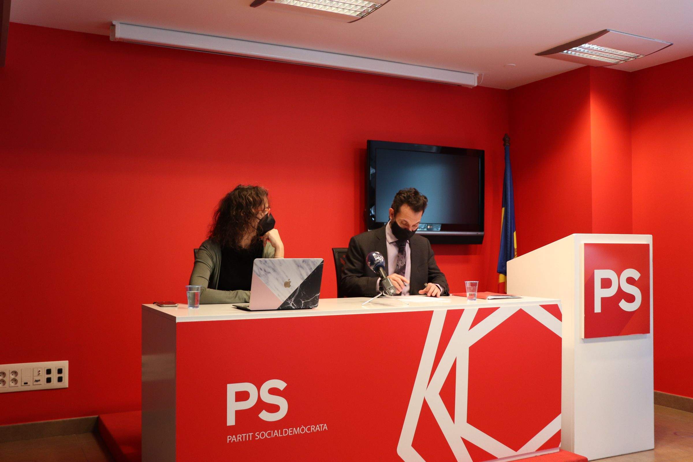 Judith Salazar i Gerard Alís en la roda de premsa d'aquest dimecres.