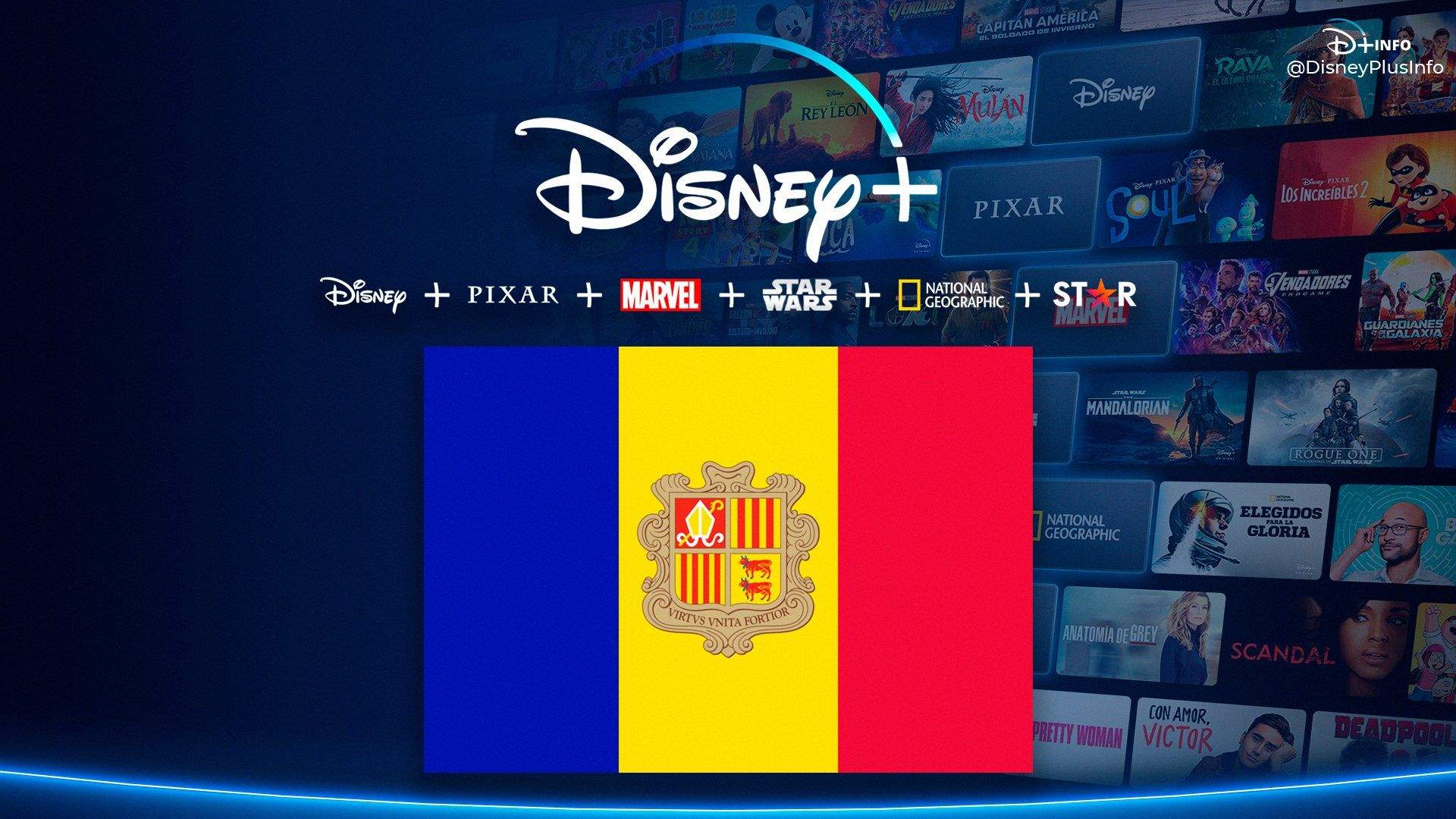 Imatge del logo de Disney i la bandera andorrana.