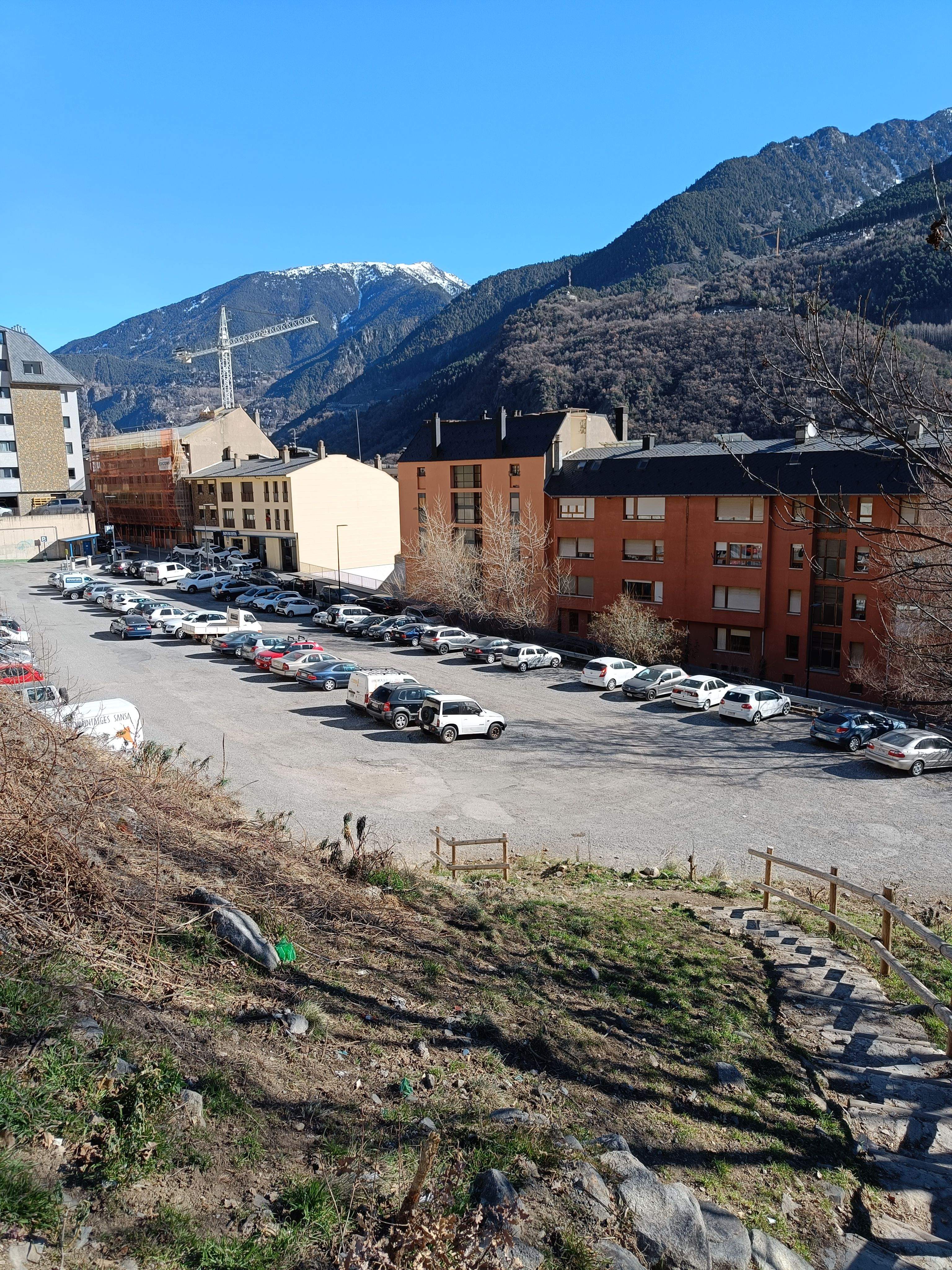 Una imatge de l'aparcament del carrer Bonavista aquest migdia.