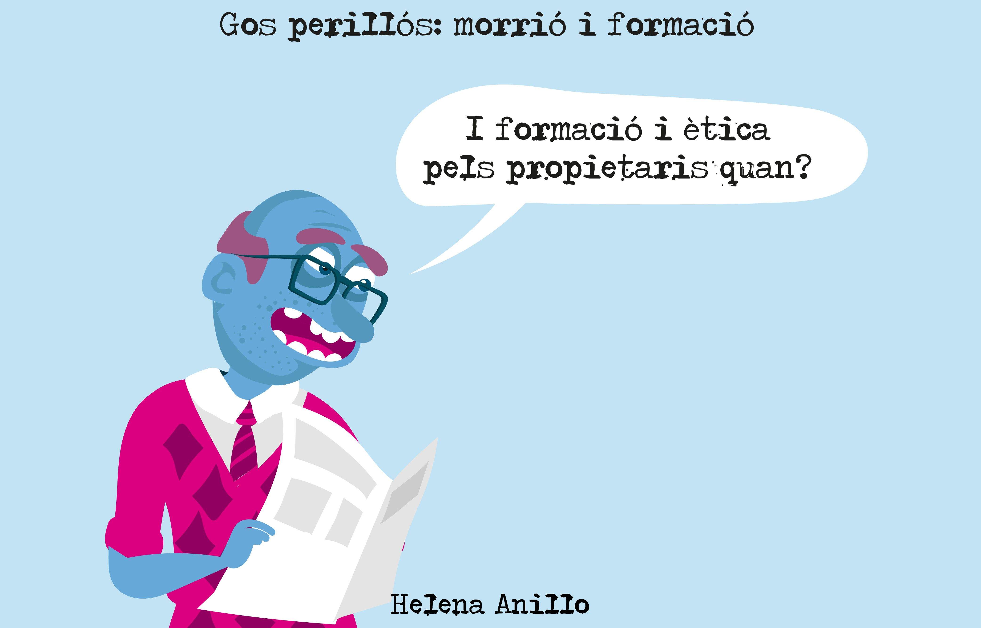 Formació i morrió per a gossos perillosos.