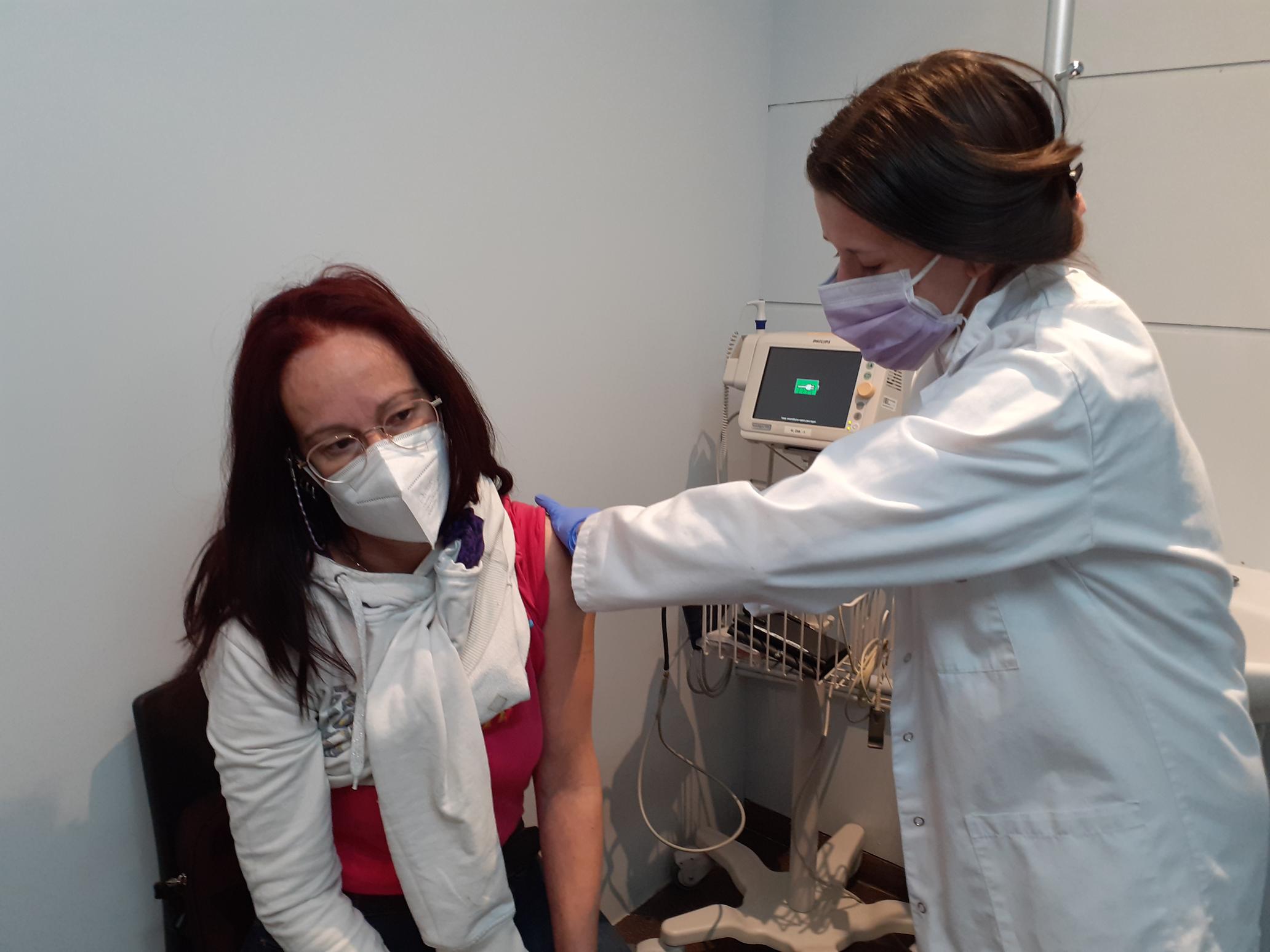 Vacunació aquest matí a l'hospital.