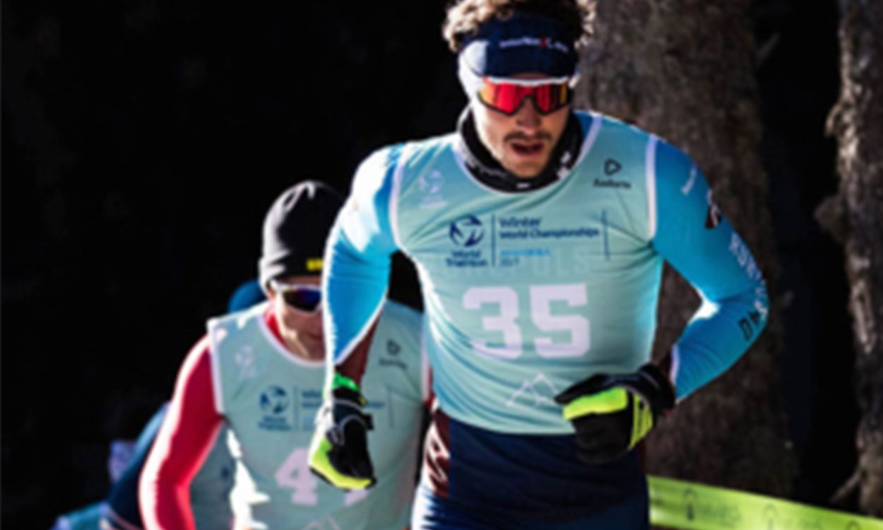 Dos atletes a una prova anterior