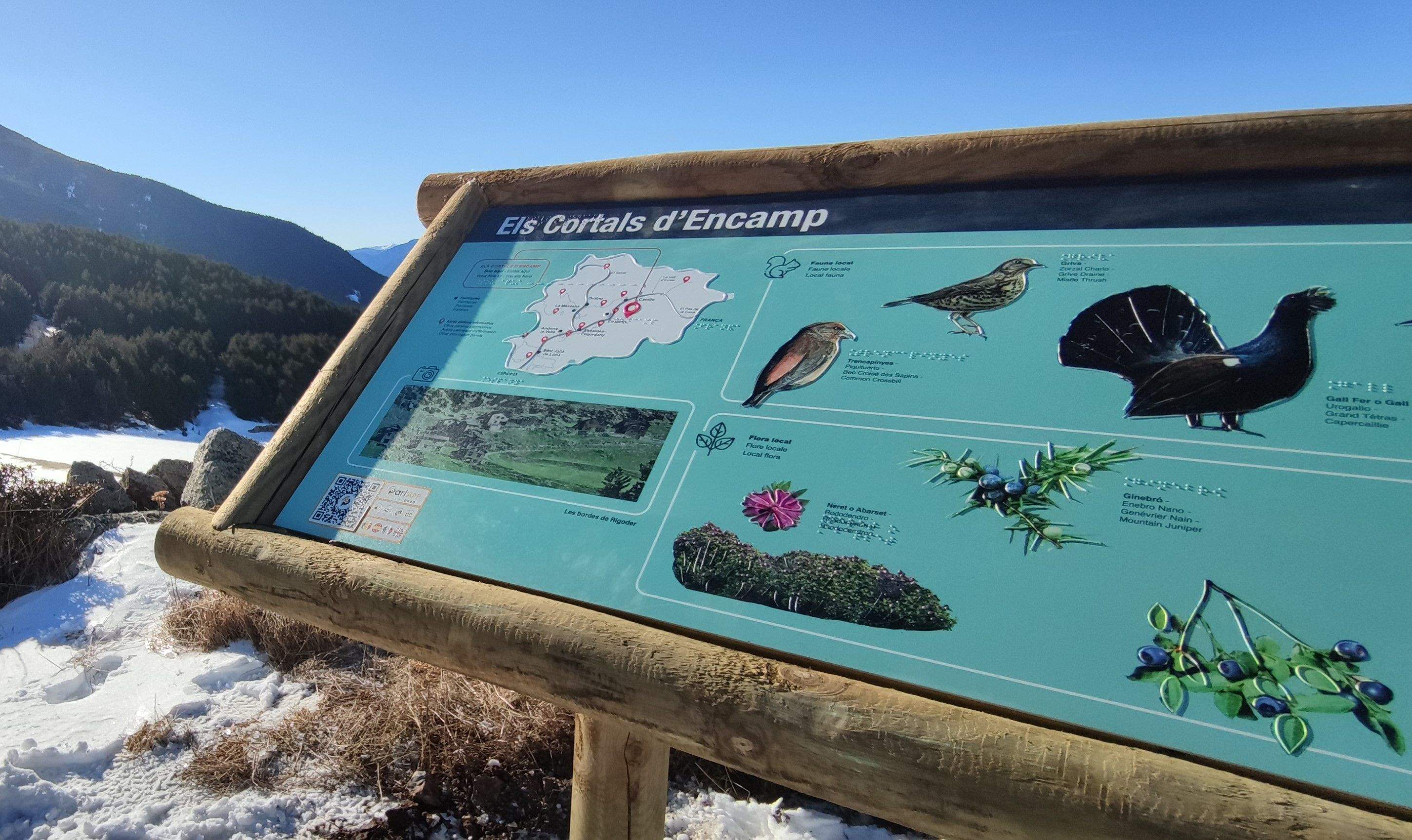 Imatge d'un panell als Cortals d'Encamp.