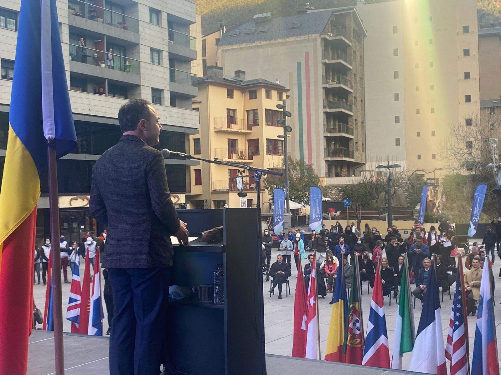 El cap de Govern Xavier Espot durant el seu discurs d'inauguració.