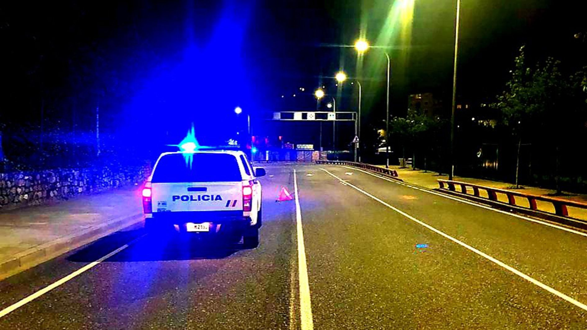 Una actuació nocturna de la policia.