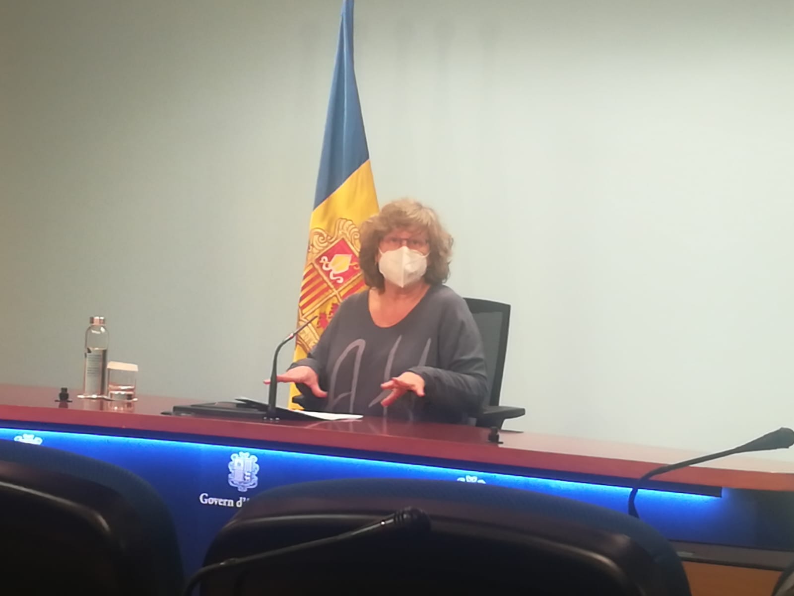 La cap de l'Àrea de Prevenció, Promoció i Vigilància de la Salut, Rosa Vidal, a la roda de premsa d'aquest divendres.