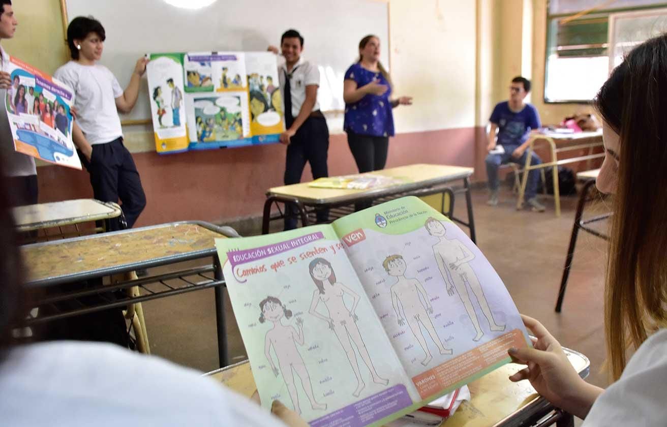 Una classe d'educació sexual.